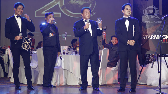 ABS-CBN EXECUTIVE FREDDIE Garcia led the toast for the evening