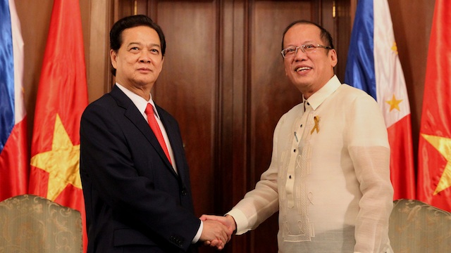 UNITED. President Benigno Aquino III and Vietnam PM Nguyen Tan Dung call for international community to condemn China's illegal actions. Malacañang Photo Bureau