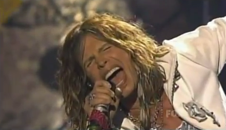 GOODBYE, 'IDOL'! Steven Tyler performing at the season 10 finale show. Screen grab from YouTube