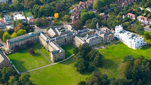 AN AERIAL VIEW OF St. Mary's University College at Twickenham. Image from www.smuc.ac.uk