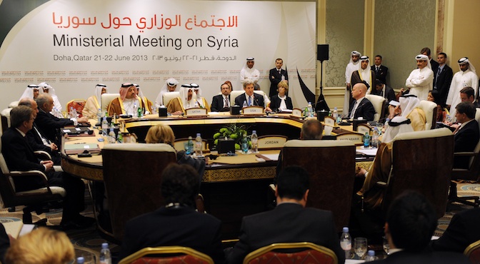 'FRIENDS OF SYRIA' A general view of the ministerial meeting on Syria, in Doha, Qatar, 22 June 2013. Photo by EPA/STR 