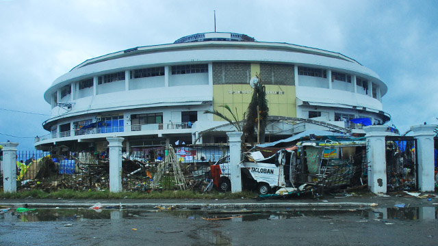 The Tacloban City Convention Center, which hosts PBA games and other events, is among the many sports facilities devastated by Typhoon Yolanda. Photo courtesy of AG Saño
