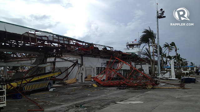RUINS. What's left of the Tacloban Airport. Photo by Rupert Ambil/Rappler