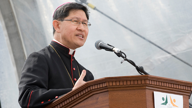 WORLD STAGE. Manila Archbishop Luis Antonio Tagle holds his audience 'spellbound' – the way Vatican Radio describes it – at the International Eucharistic Congress in 2012 in Dublin. Photo from the IEC website