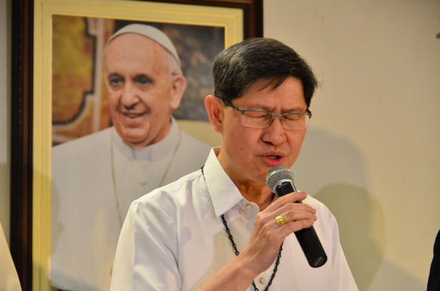'LIKE THE SAINTS.' Quoting Pope Francis, Manila Archbishop Luis Antonio Cardinal Tagle says persecuted Christians 'deserve the respect that we give to the saints of the faith.' File photo by Noli Yamsuan/Archdiocese of Manila