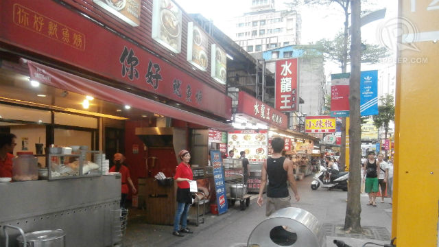 One of the many restaurant-filled streets of Taipei. All photos by David Lozada