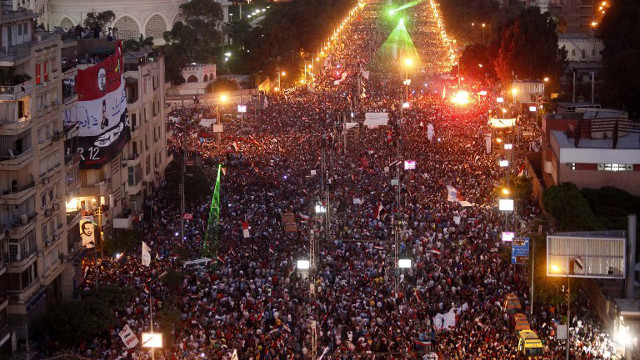 TAMAROD. Hundreds of thousands of Egyptian demonstrators gather outside the presidential palace in Cairo during a protest calling for the ouster of President Mohamed Morsi on June 30. File photo by AFP /Mahmud Khaled
