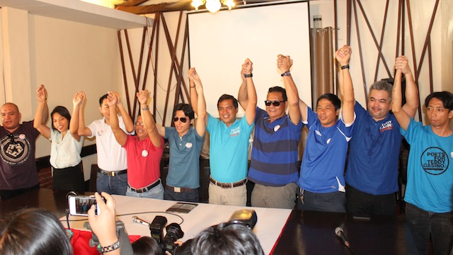 SUPPORT SYSTEM. Celebrity endorsers and activists endorse Teddy Casiño for senator. Photo by Teddy Casiño's media team