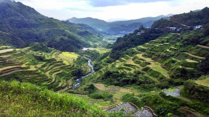 OUT OF DANGER. The rice terraces were carved by Ifugao tribesmen by hand from treacherous mountains some 2,000 years ago in northern Ifugao province. The naturally irrigated rice paddies are testament of engineering wonders being the earliest example of proper watershed management. AFP photo