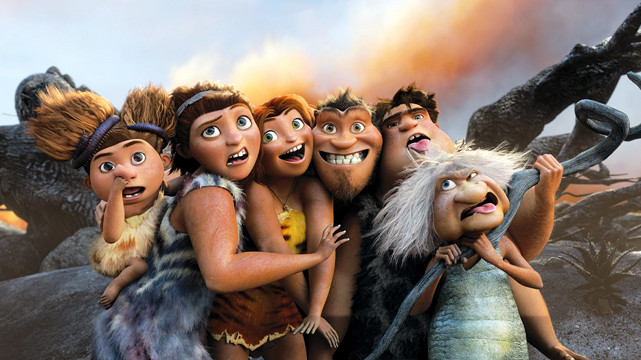 THE FAMILY THAT STICKS TOGETHER. The Croods are a solid sextet