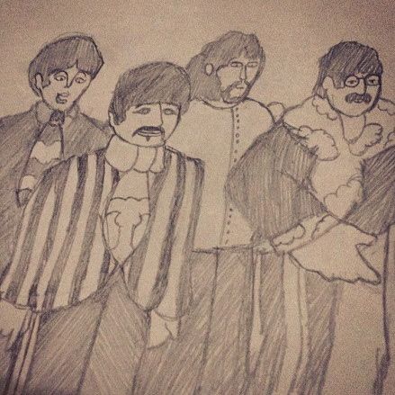 DIE-HARD FAN. The Beatles fan art by the 10-year-old writer using pencil