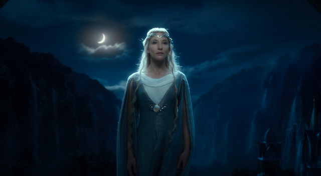 Galadriel (Cate Blanchett) makes a short but powerful appearance in the film