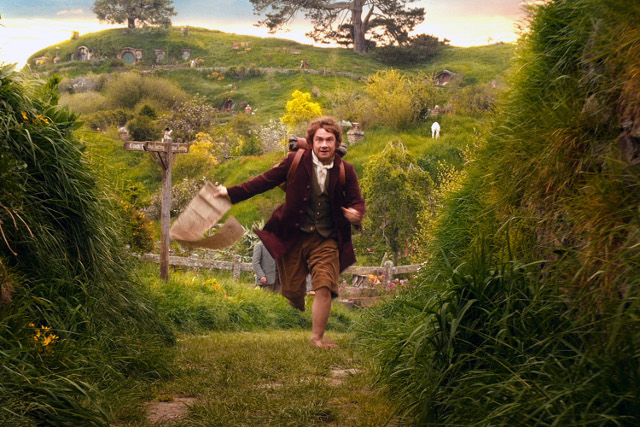 ADVENTURE TIME! Bilbo Baggins (Martin Freeman) decides to go on an adventure. All photos and movie stills courtesy of New Line Cinema and Metro-Goldwyn-Mayer Pictures