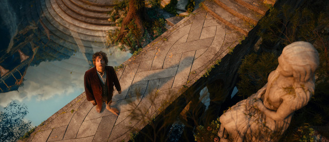 Bilbo first sets foot in the beautiful city of the elves, Rivendell