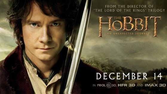 THE HOBBIT AND HIS JOURNEY. Martin Freeman is Bilbo Baggins. Image from The Hobbit Facebook page