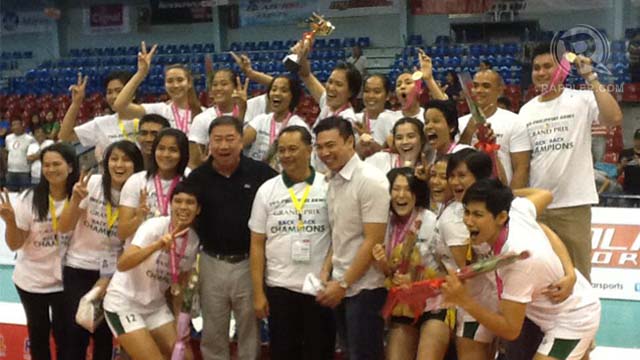BACK TO BACK. The TMS-Army Lady Troopers cement their dominance in professional volleyball via back-to-back championships. Photo by Jane Bracher/Rappler
