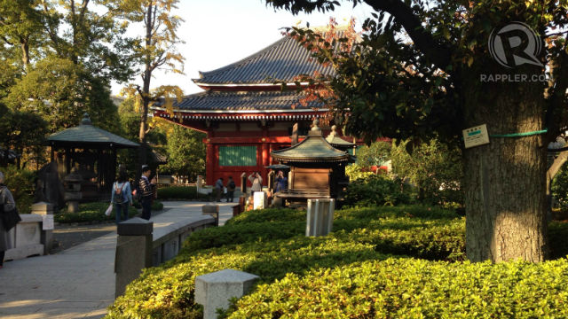 ASAKUSA IN AUTUMN. A view of the famous Shinto shrine in an Autumn afternoon.