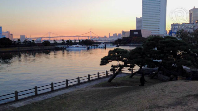 TOKYO TWILIGHT. A view of the Tokyo sunset from the Hamarikyu Gardens.