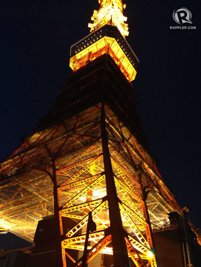 NOT PARIS. A view of the Tokyo Tower at night.