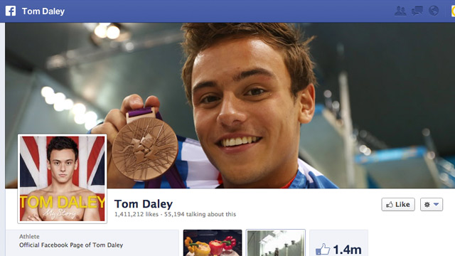 Tom Daley's Official Facebook page.