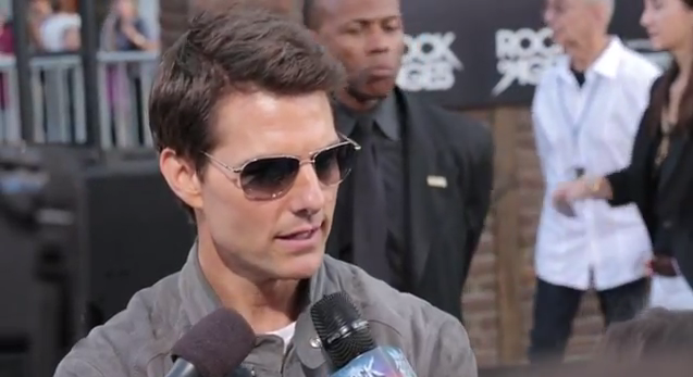 ALONE AGAIN...NATURALLY? Tom Cruise, now 50, at a 'Rock of Ages' premiere. Screen grab from YouTube