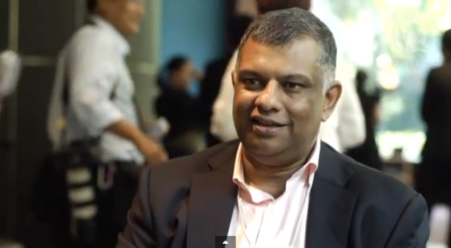 'NATIONAL INTEREST' FIRST. For ASEAN to achieve economic integration, AirAsia CEO Tony Fernandes stresses the need to put vested interests second. Screen grab from Rappler