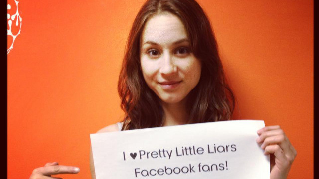 FAN LOVE. Troian Bellisario in an Instagram photo posted in the 'Pretty Little Liars' Facebook page