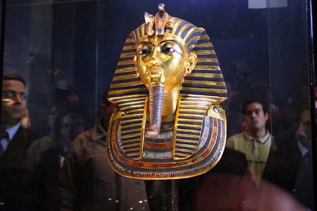 GOLDEN BOY. King Tuntankhamun gold mask is displayed inside a glass cabinet at the Egyptian museum in Cairo, Egypt, 16 February 2011. EPA/Khaled Elfiqi