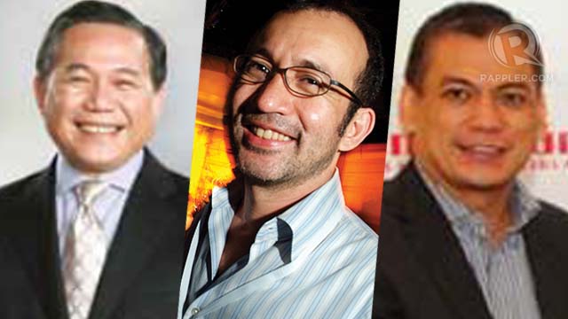 NEW ROLES. Ray C. Espinosa (left), Noel Lorenzana (middle) and Charlie Lim (right) take on new roles in the telecommunications and media units in the Philippines of First Pacific