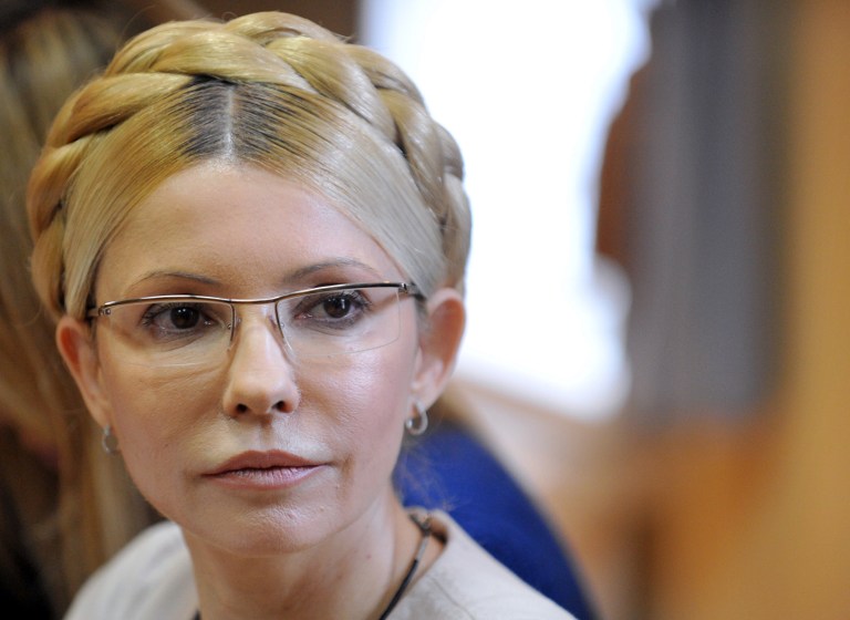 JAILED. In this file photo, Ukraine's former prime minister Yulia Tymoshenko listens as Judge Rodion Kireyev of the Kiev Pechersky court renders his verdict on her case on October 11, 2011. Photo by AFP/Sergei Supinsky