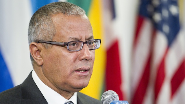 RELEASED. In this photo, Ali Zeidan, Prime Minister of Libya, speaks to journalists at the United Nations headquarters in New York, 14 March 2013. UN Photo/Rick Bajornas