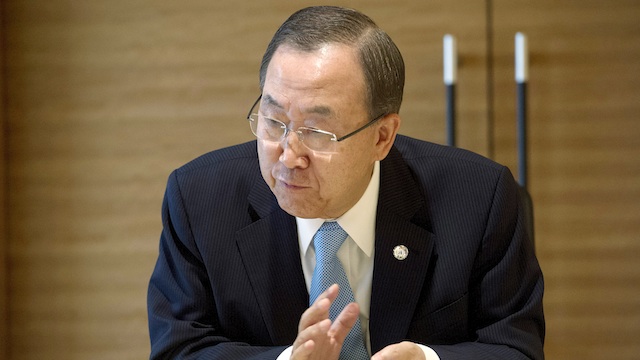 FOR PEACE. UN leader Ban Ki-moon continues to push for a Syria peace conference. UN photo/Evan Schneider