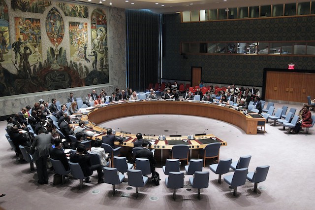 In this file photo, the UN Security Council meets on the situation in the Central African Republic, 14 August 2013, at the UN headquarters. UN/JC McIlwaine