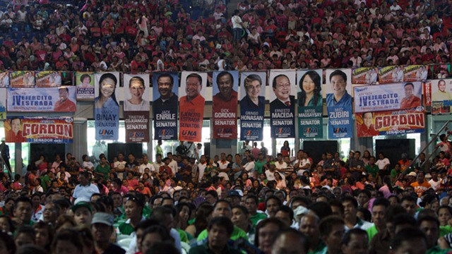 THE ALTERNATIVE. UNA bets present themselves as alternatives to administration candidates but observers say they failed to distinguish themselves from Team PNoy. File photo from UNA Media Bureau 