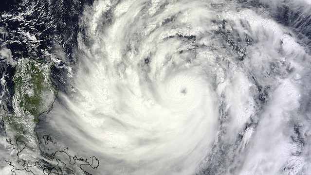 TYPHOON USAGI. The MODIS instrument aboard NASA's Terra satellite captured this image of Typhoon Usagi (Odette) on Sept. 19 at 02:25 UTC moving near the Philippines. Image courtesy NASA Goddard MODIS Rapid Response Team