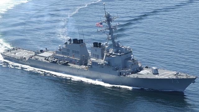 'PIVOT TO ASIA.' America says the visit of USS Decatur, along with two other warships, highlights 'strong' US-Philippine relations. Photo from the US Navy