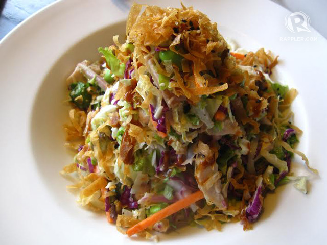 Thai chicken salad – definitely for sharing.