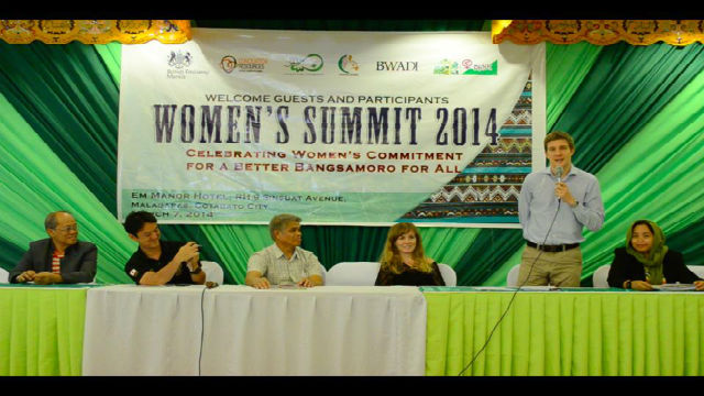 British Embassy Second Secretary delivering his closing remarks during the Women’s Summit in Cotabato City.