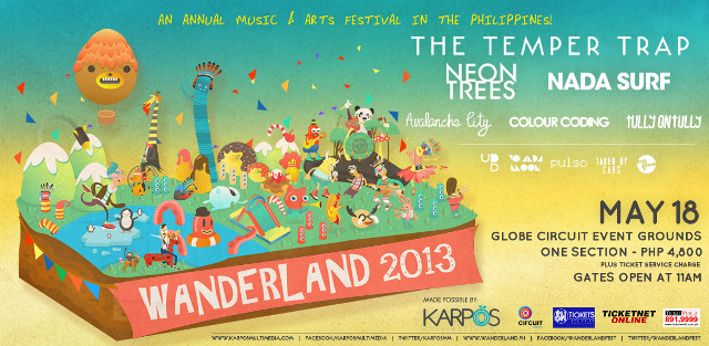WANDERLAND 2013. The May 18 music and arts festival packs a punch with its stellar line-up. Image courtesy of Karpos Multimedia Inc