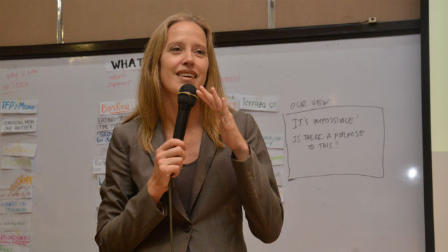 EDUCATION WARRIOR. Wendy Kopp, CEO of Teach For All and co-founder of Teach for America, talks to Teach for the Philippines (TFP) Fellows at the Ateneo Summer Institute. All photos courtesy of TFP