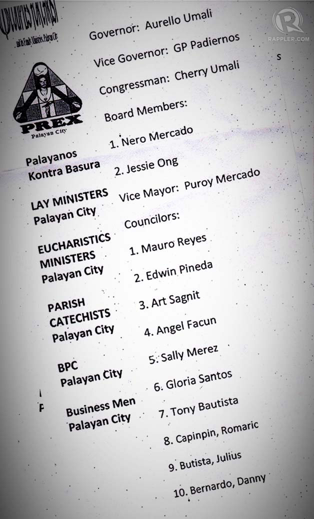 ENDORSEMENT. Churchgoers in Nueva Ecija were handed a list of pro-Church candidates on Monday, May 13. Photo contributed by Anthony Esguerra