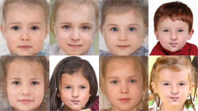 ROYAL BABY FACES. First row shows boys; second row shows girls