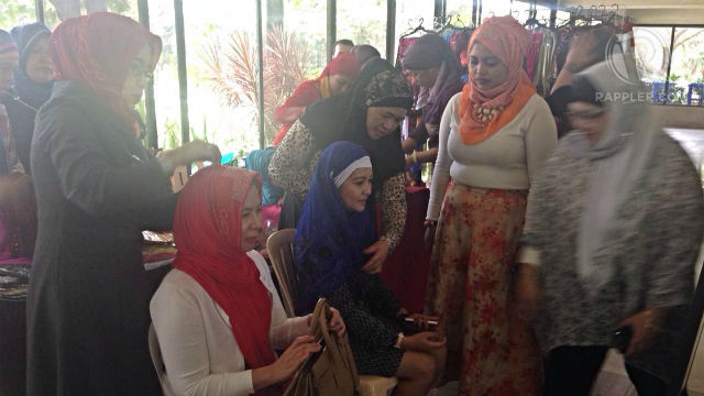 MAKING A STATEMENT. Non-Muslim women in the Lower House try wearing a hijab for a day