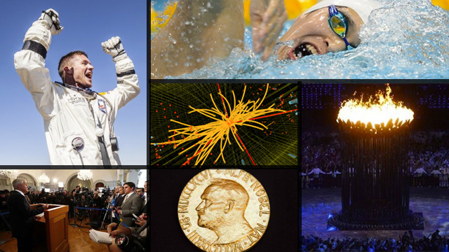 The world in 2012: Triumph. Images courtesy of the Agence France-Presse.