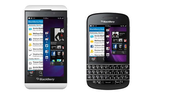FINANCIAL PLAN. Troubled smartphone maker Blackberry is going private. File photos by AFP