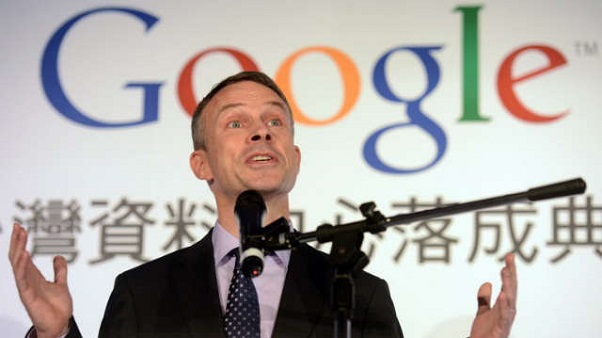 WELCOME. Scott Beaumont, the manger director of Google Greater China, speaks during a launch ceremony at the Google data center in Changhua, central Taiwan. Photo by Sam Yeh/AFP
