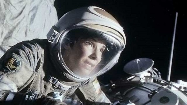 FACE OF FEAR. Dr Ryan Stone (Sandra Bullock) in a scene from the movie "Gravity." Photo courtesy Warner Bros. Pictures