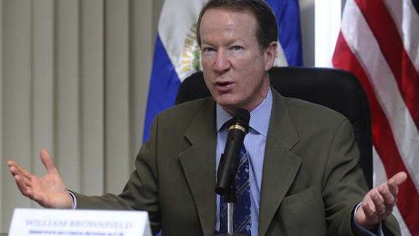 In this file photo, US Undersecretary of State for the fight against drug trafficking William Brownfield attends a press conference in San Salvador, El Salvador, 08 February 2011. EPA/Roberto Escobar