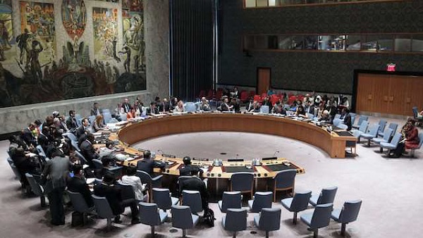 UNSC MEETING. In this file photo, the UN Security Council meets 14 August 2013, at the UN headquarters. UN/JC McIlwaine