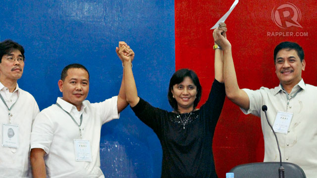 PROCLAMATION. Leni Robredo is proclaimed winner in Camarines Sur. File photo by Allan Camata